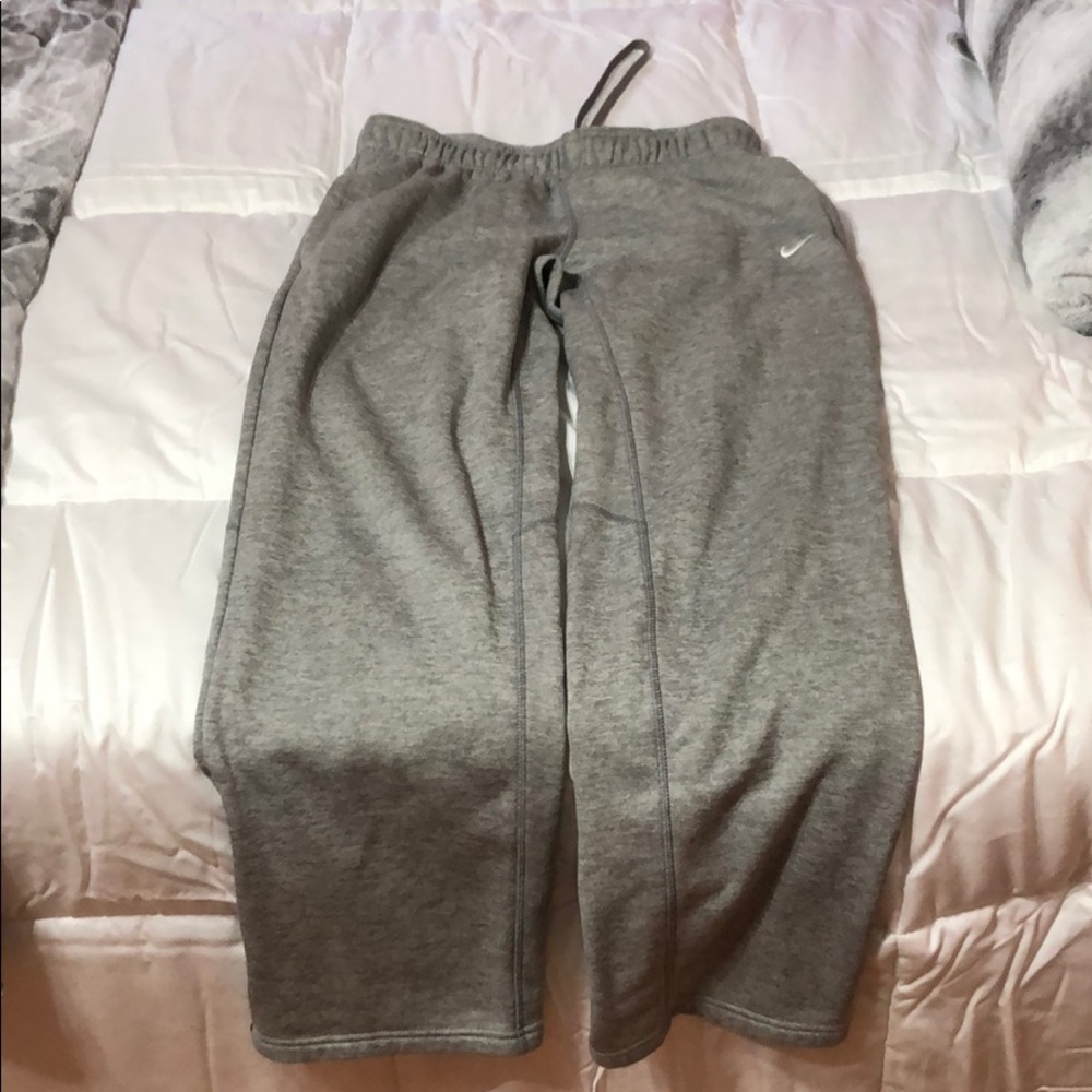 Grey Nike sweatpants